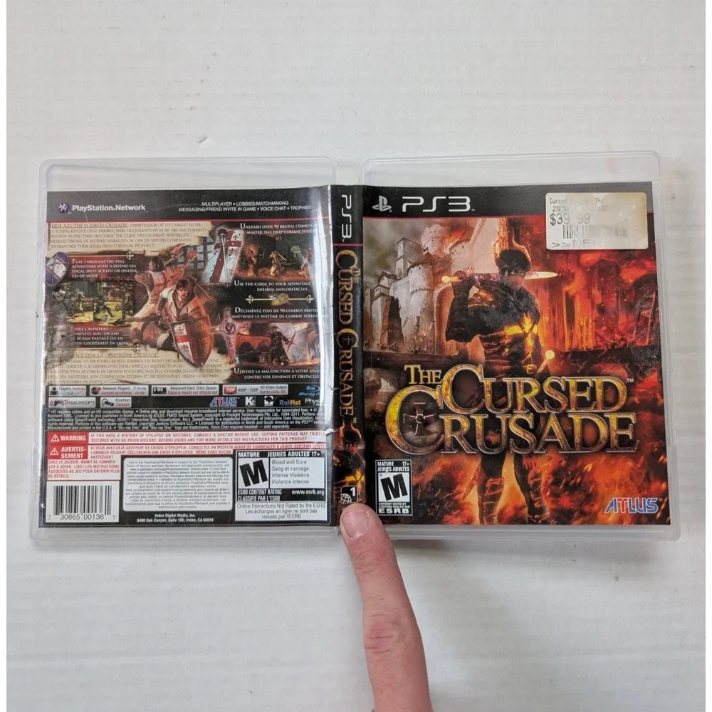 The Cursed Crusade No Manual Sony PlayStation 3 2011 Atlus Tested Working